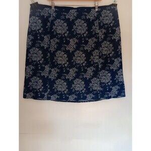 Jessica London Women’s Blue Floral Denim A-Line Skirt Size, 22